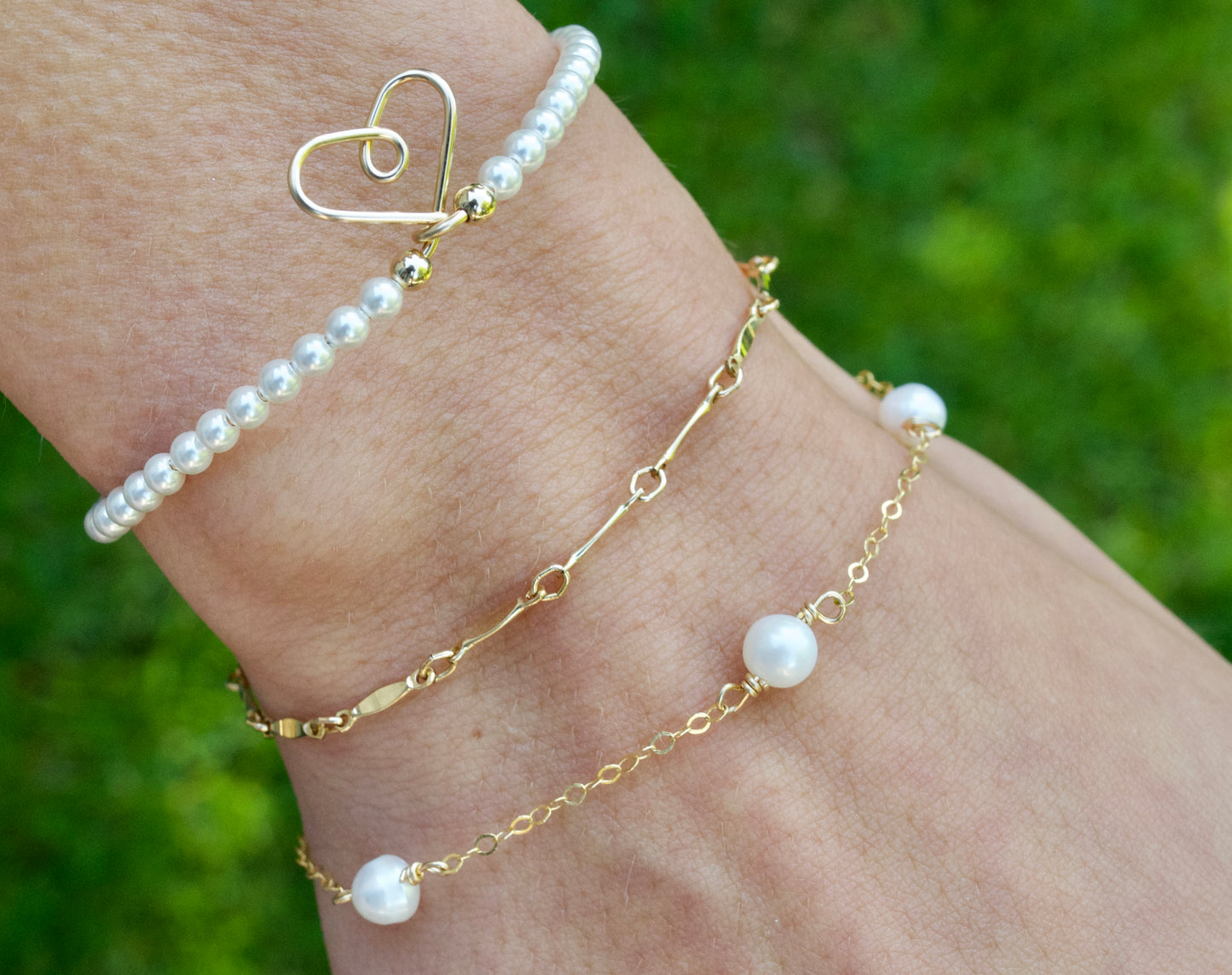 Three Pearl Bracelet