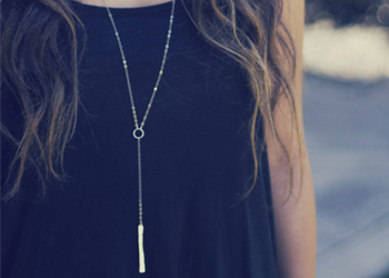 Long Lariat Bar Necklace