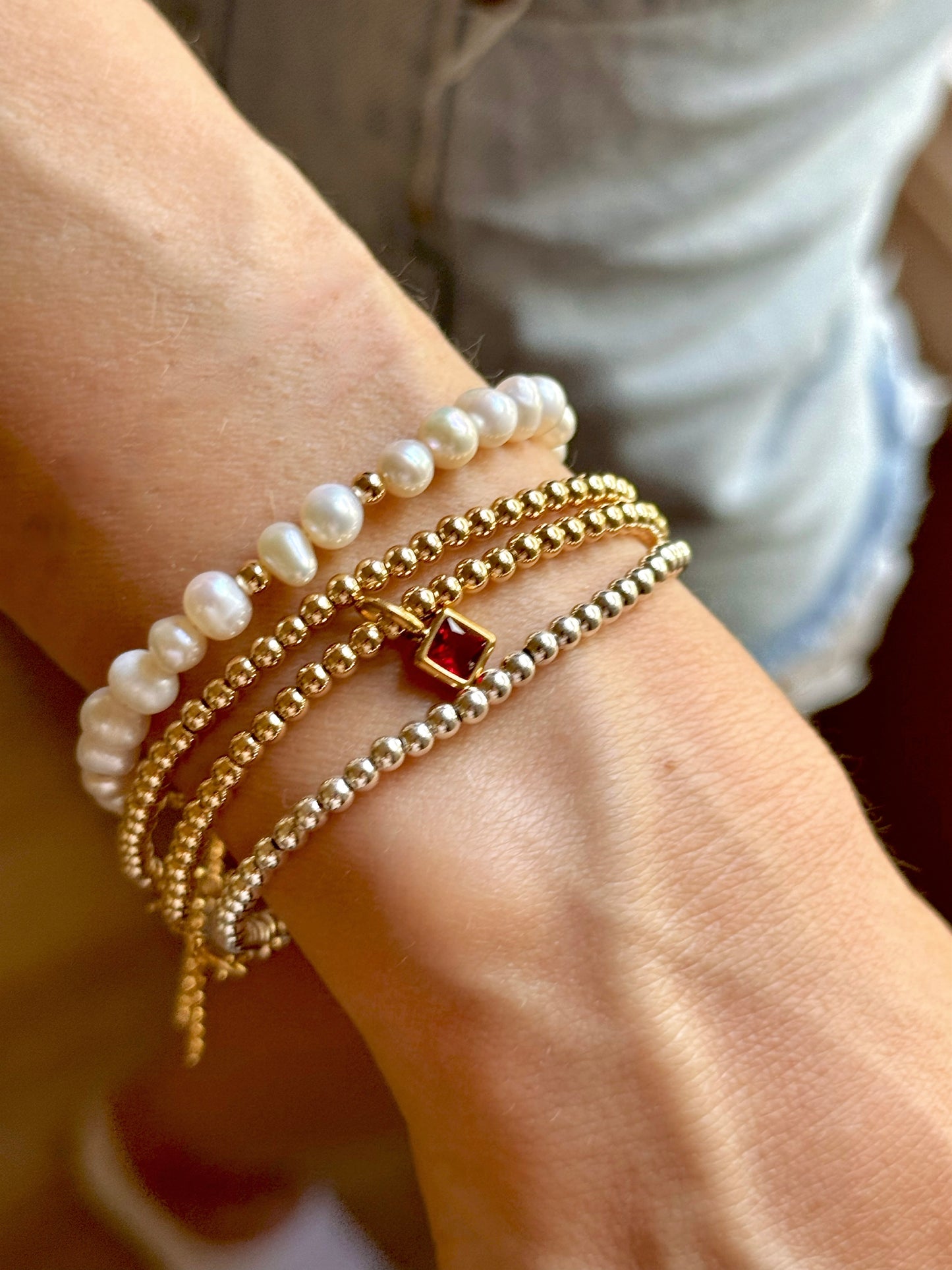 Birthstone Bracelet - Gold