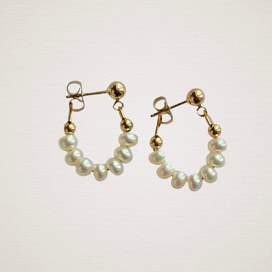 Freshwater Pearl Front Back Earrings