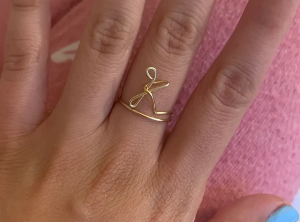 Wire Letter Ring