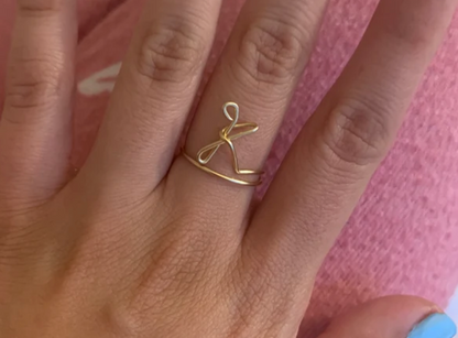 Wire Letter Ring