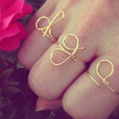 Wire Letter Ring