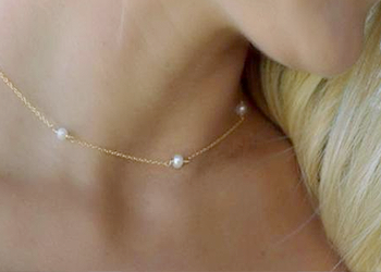 Three Pearl Choker Necklace