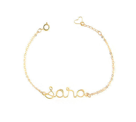 Buy Customized Gold Name Bracelets India Online